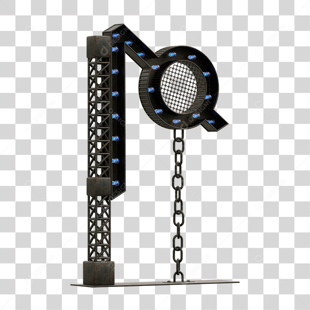 Estrutura Metálica com Lâmpadas PNG Transparente