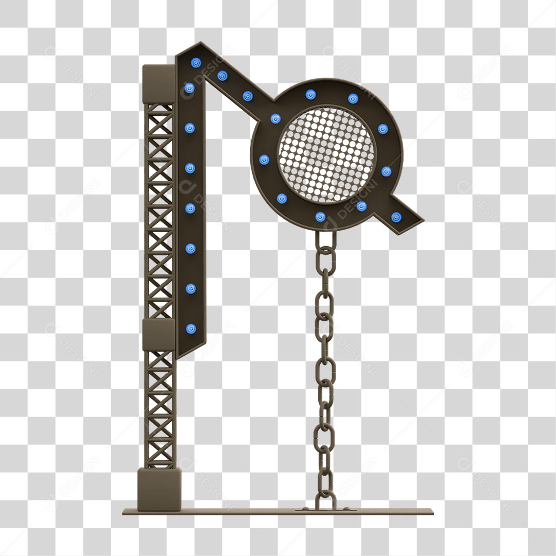 Estrutura Metálica com Lâmpadas PNG Transparente
