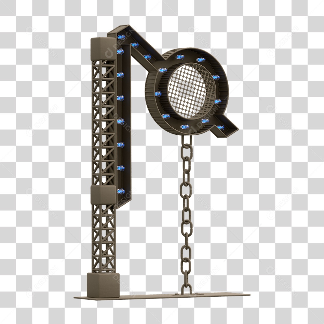 Estrutura Metálica com Lâmpadas PNG Transparente