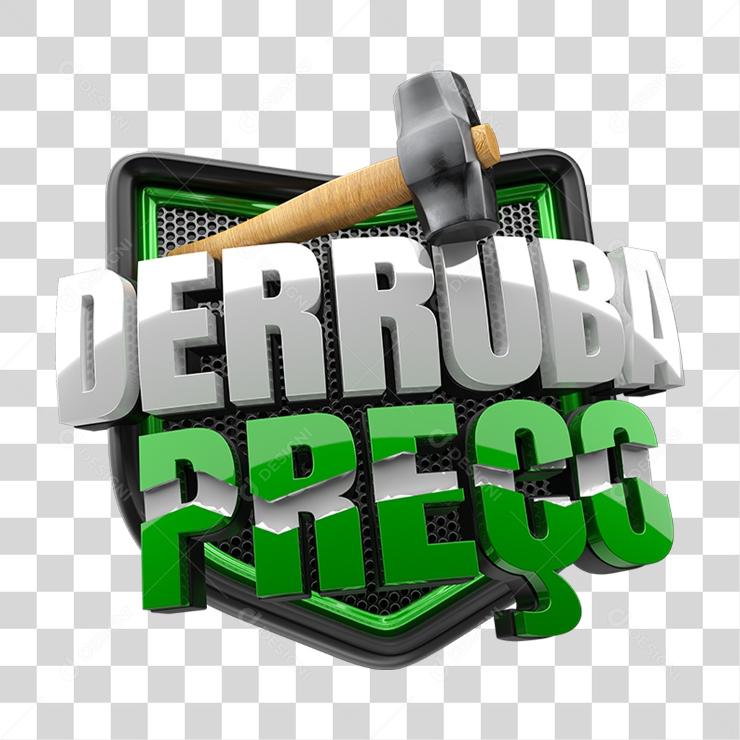 Selo 3D Derruba Preço PNG Transparente