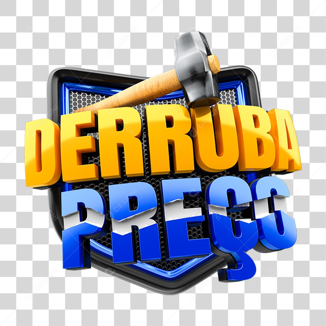 Selo 3D Derruba Preço PNG Transparente