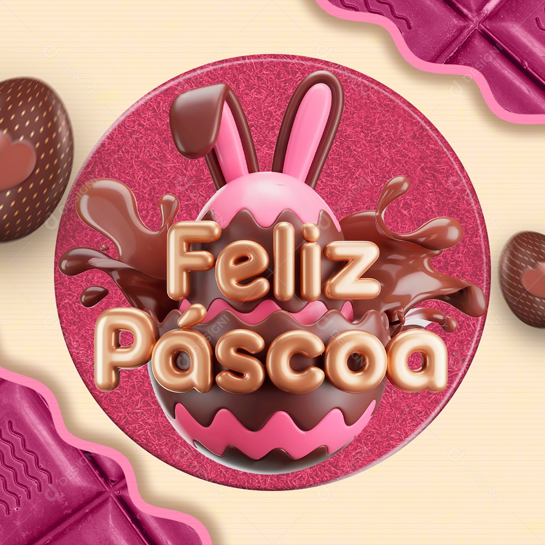 Feliz Páscoa Supermercado Social Media PSD Editável