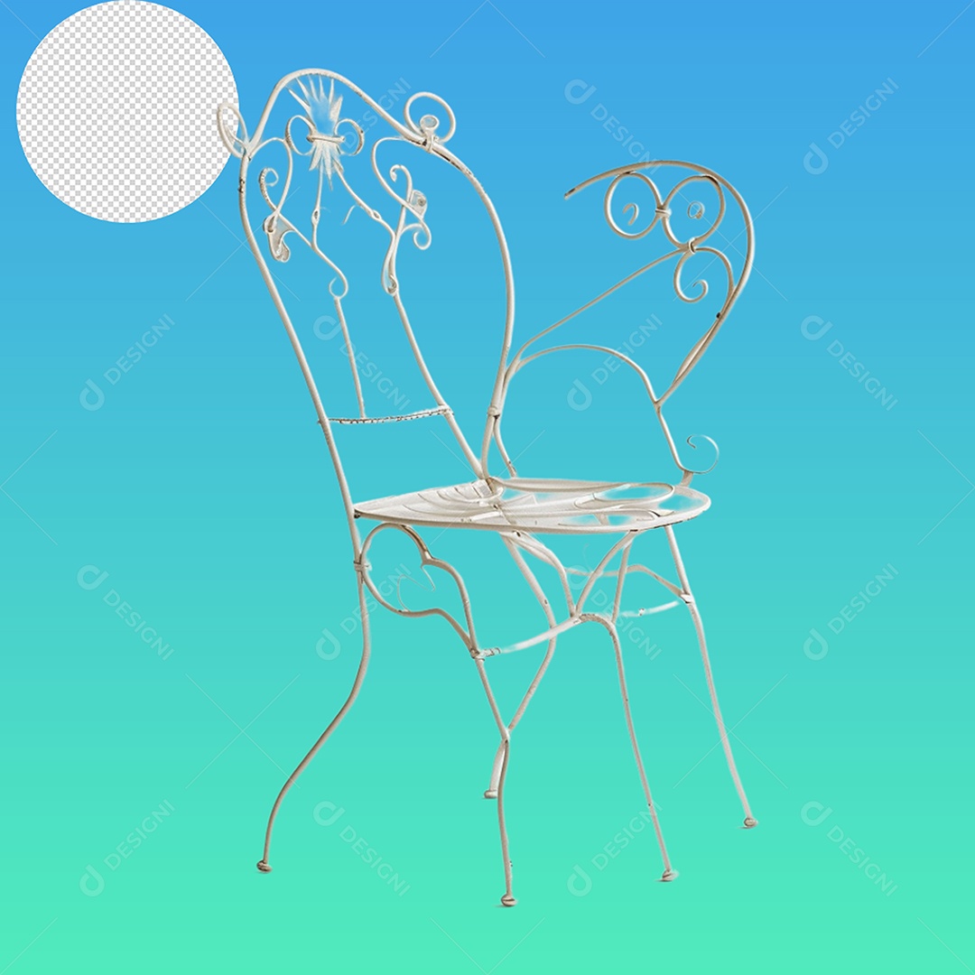 Elemento 3D Cadeira Para Composição PSD