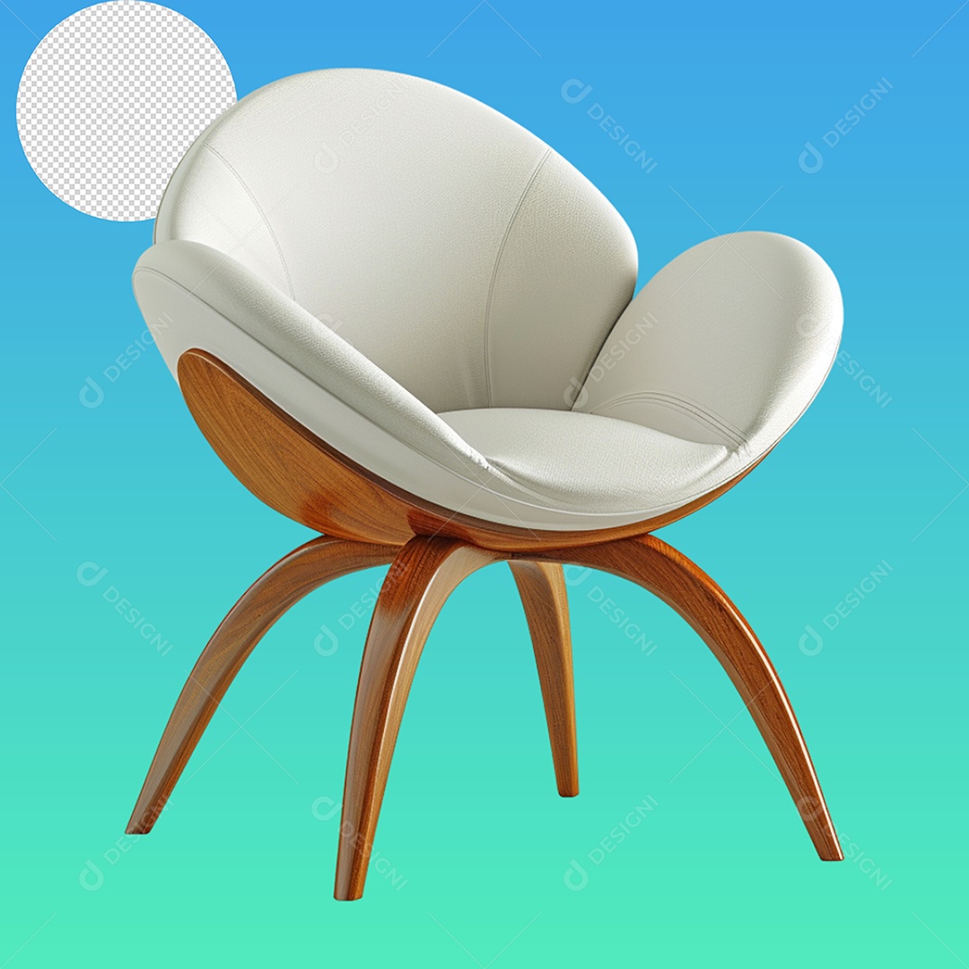 Elemento 3D Poltrona Para Composição PSD