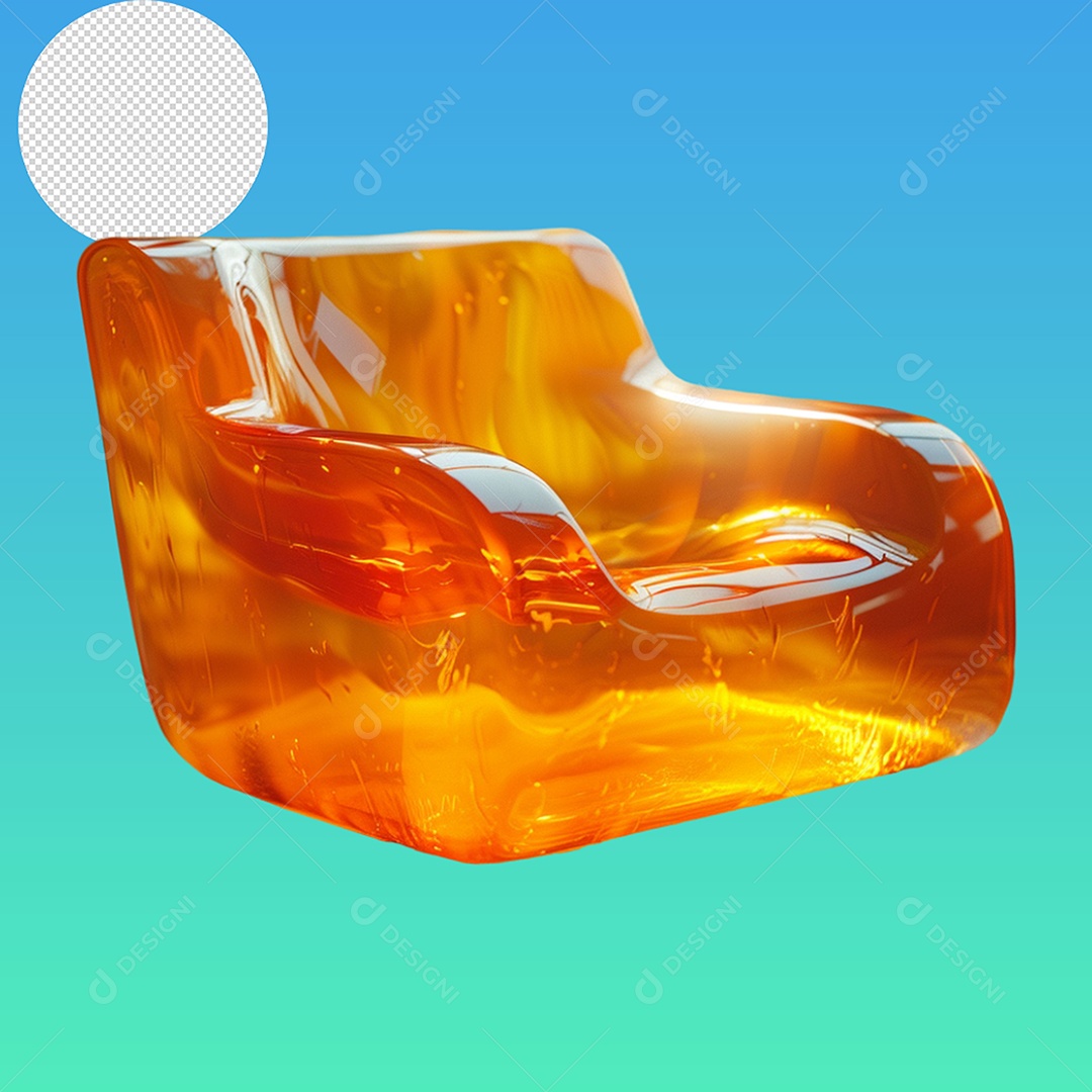 Elemento 3D Poltrona Para Composição PSD