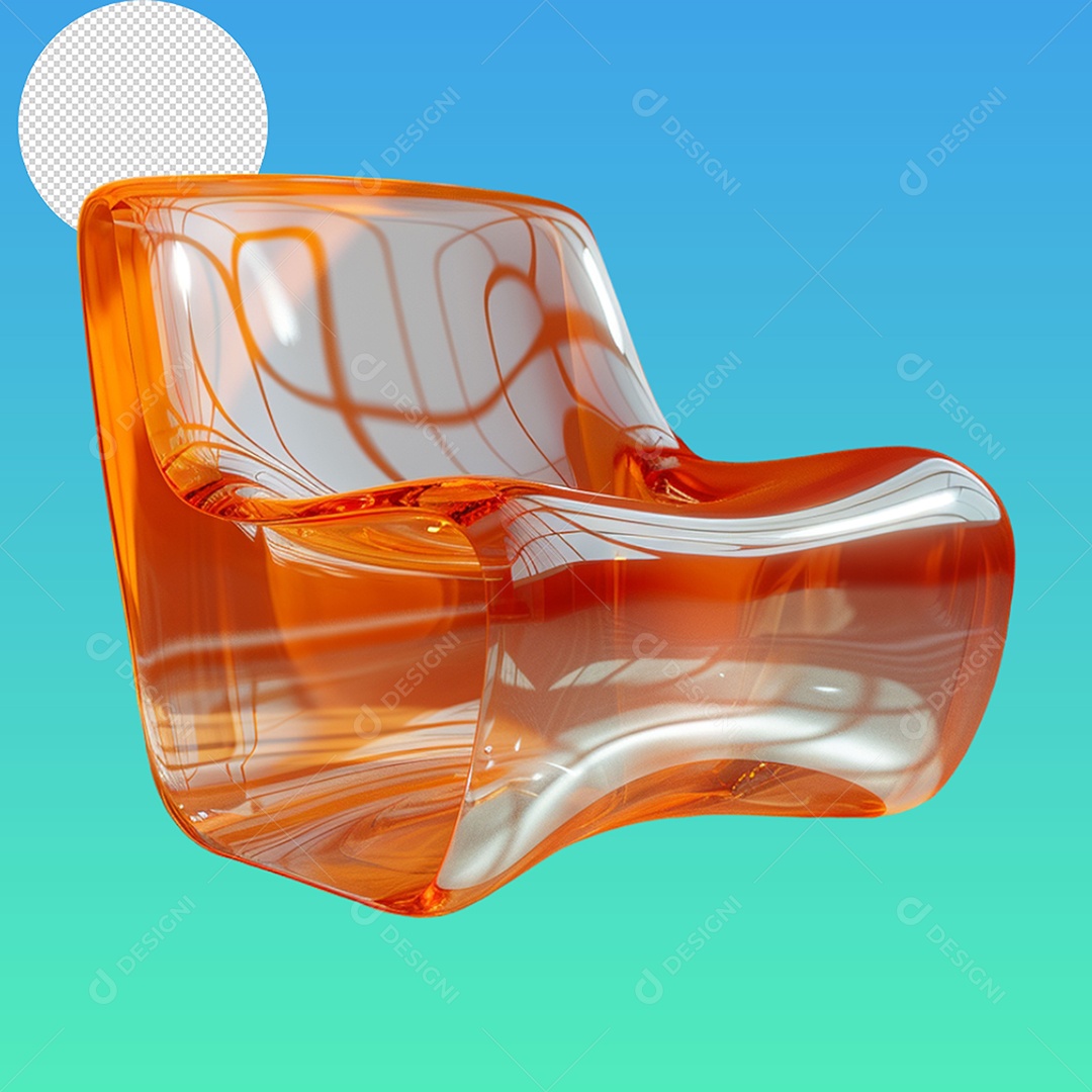 Elemento 3D Poltrona Para Composição PSD