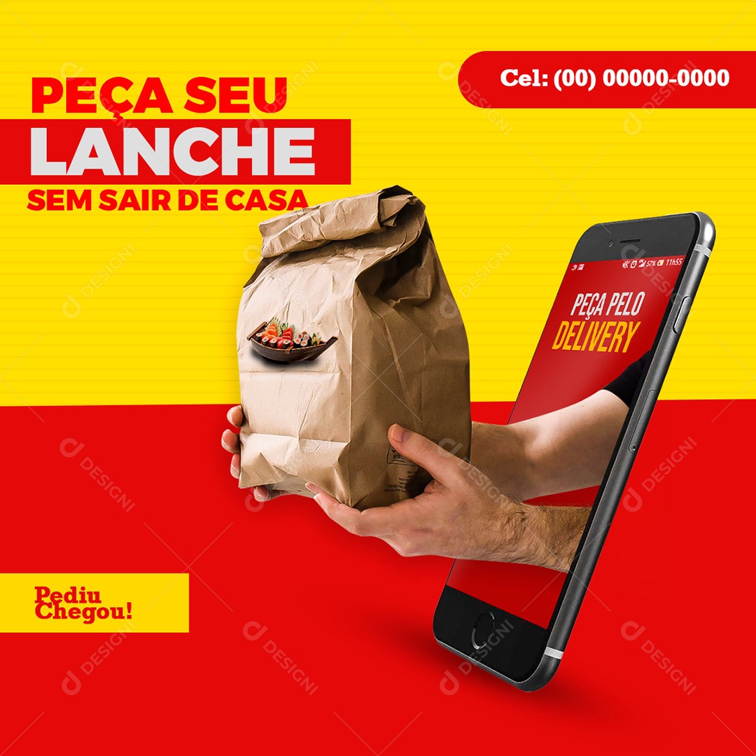 Hamburgueria Quem Prova Se Apaixona Social Media PSD Editável