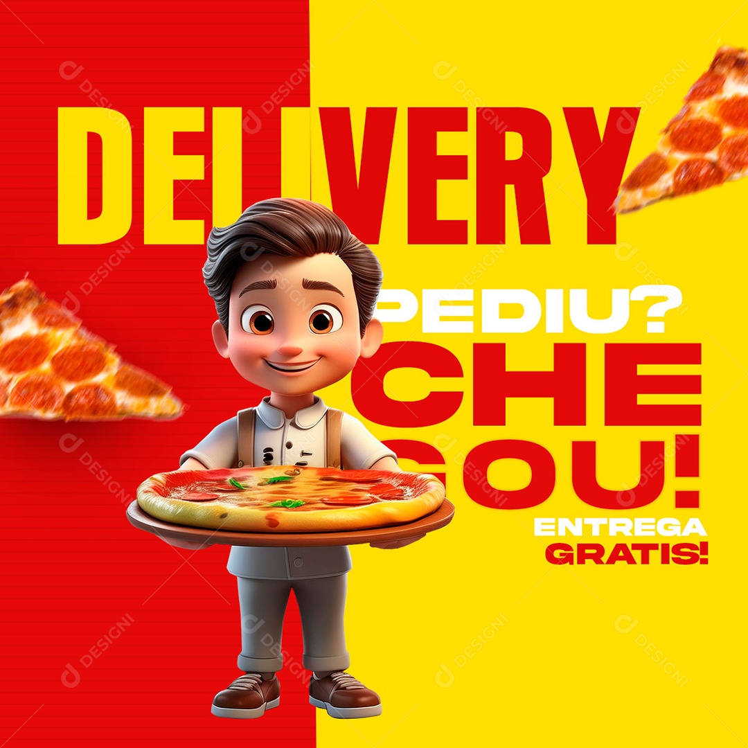 Pizzaria Quem Prova Se Apaixona Social Media PSD Editável