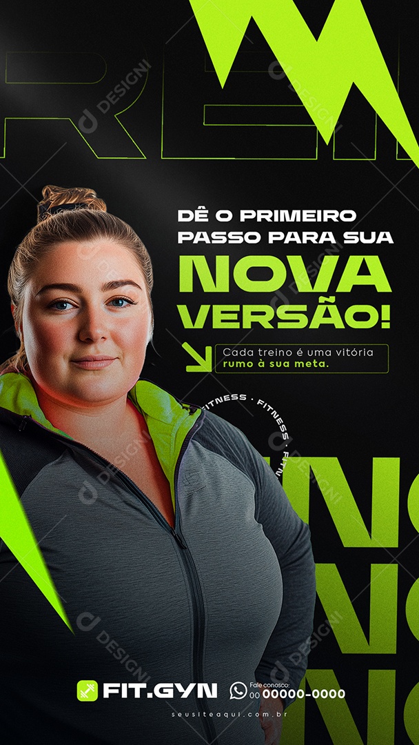 Story Academia Dê o Primeiro Passo para Sua Nova Versão Social Media PSD Editável