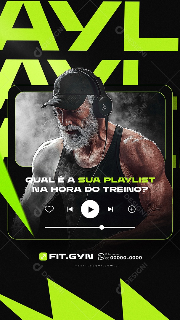 Story Academia Qual é a Sua Playlist Social Media PSD Editável