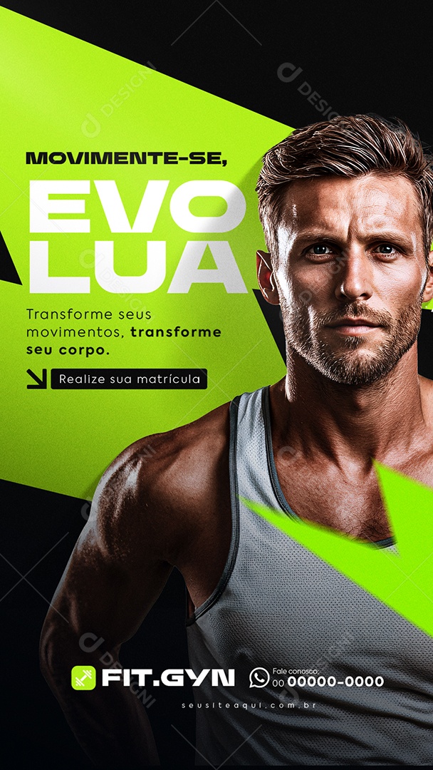 Story Academia Movimente-Se Evolua Social Media PSD Editável