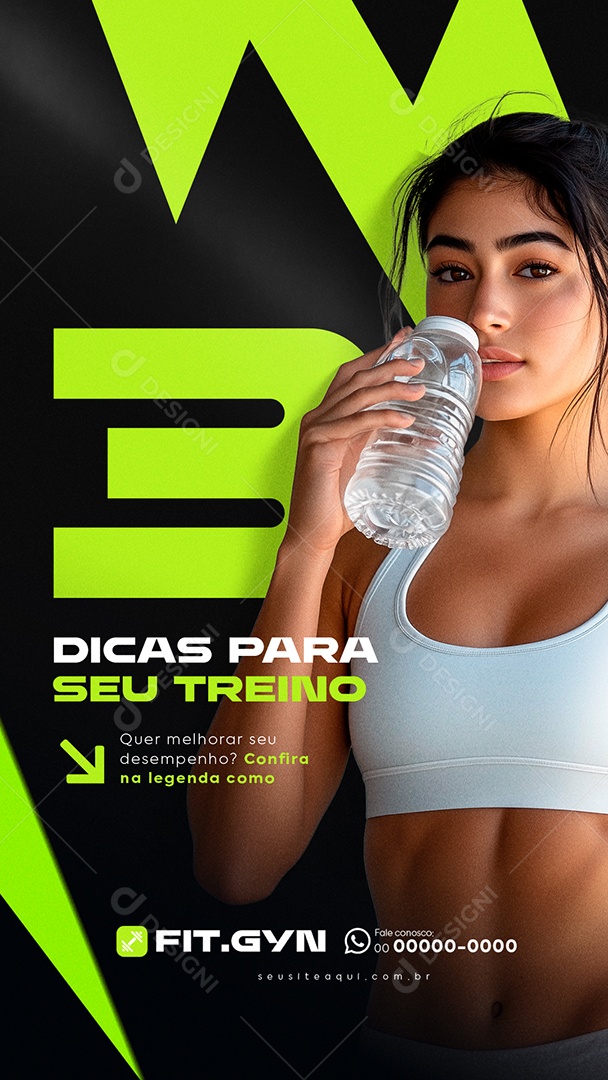 Story Academia Três para Seu Treino Social Media PSD Editável