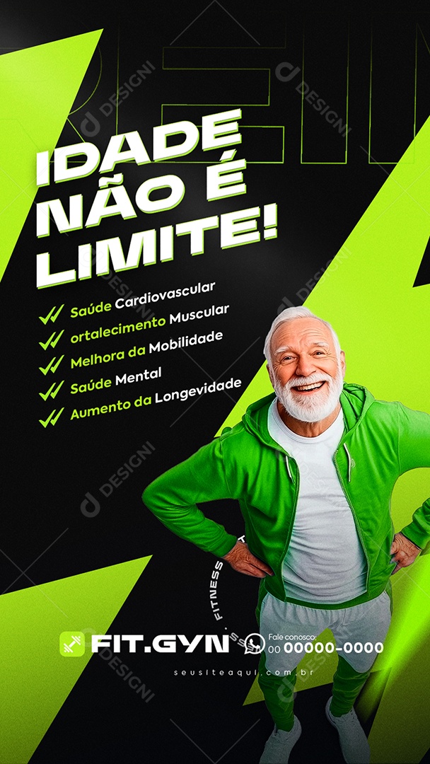 Story Academia Idade Não é Limite Social Media PSD Editável