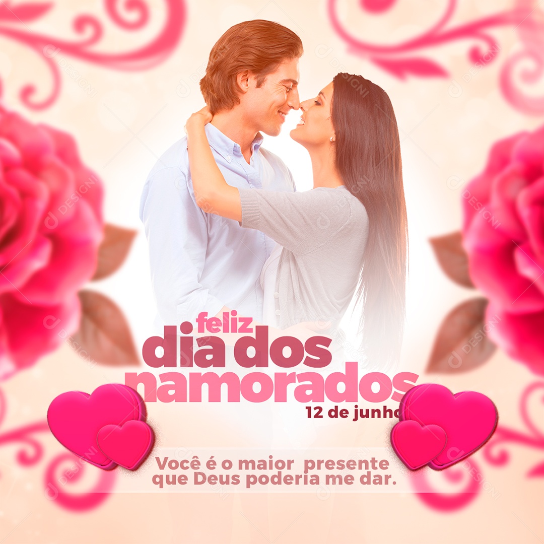 Dia dos Namorados 12 de Junho Social Media PSD Editável