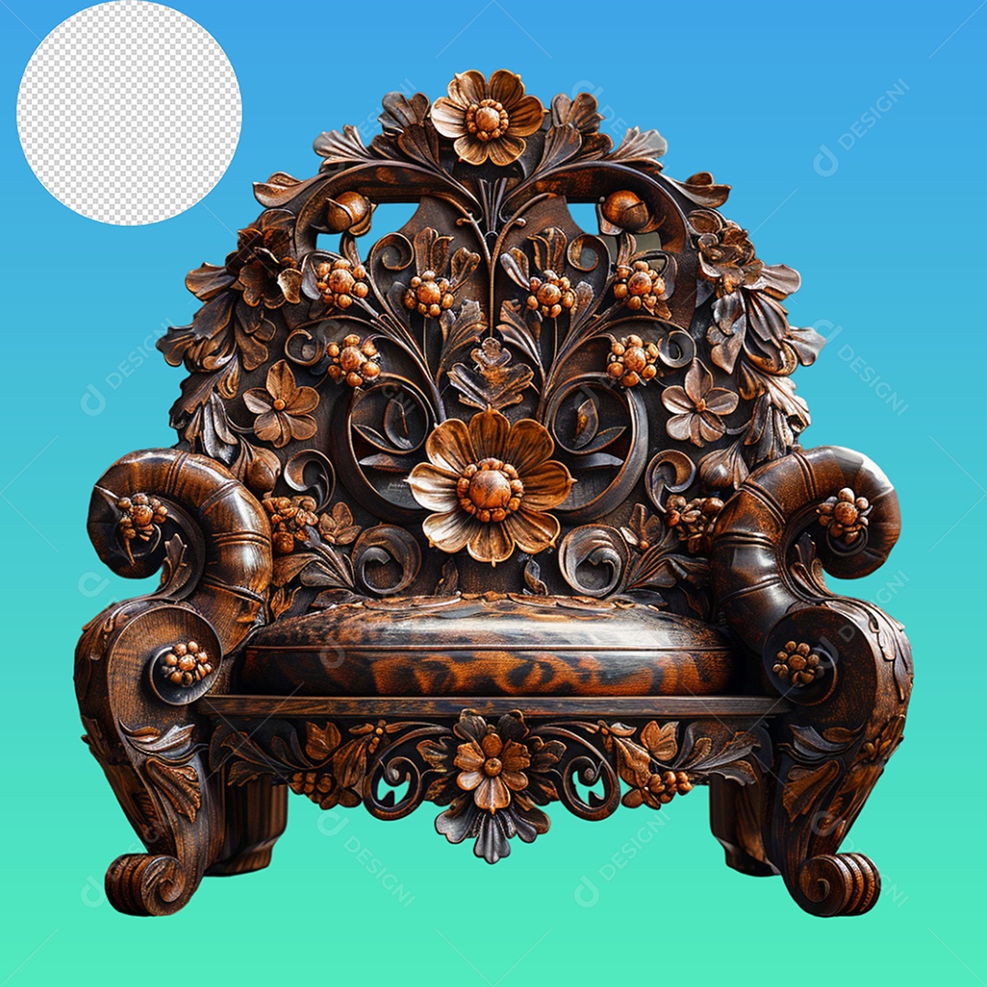 Elemento 3D Poltrona Para Composição PSD