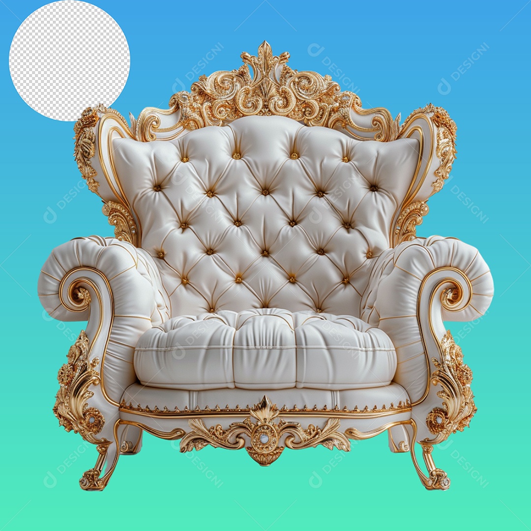 Elemento 3D Poltrona Para Composição PSD