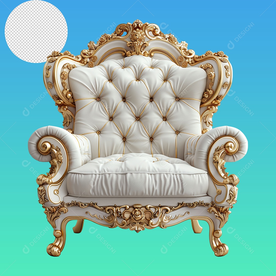 Elemento 3D Poltrona Para Composição PSD