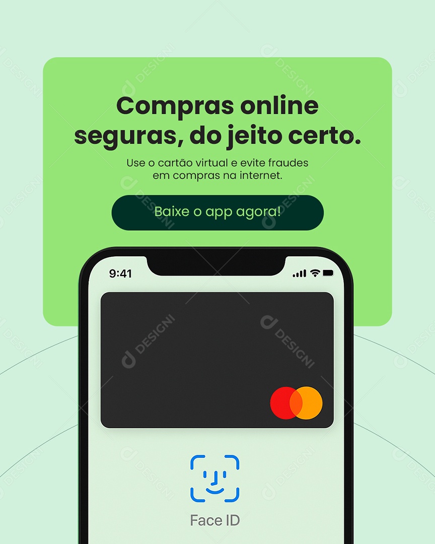 Banco Digital Compras Online Seguras do Jeito Certo Social Media PSD Editável