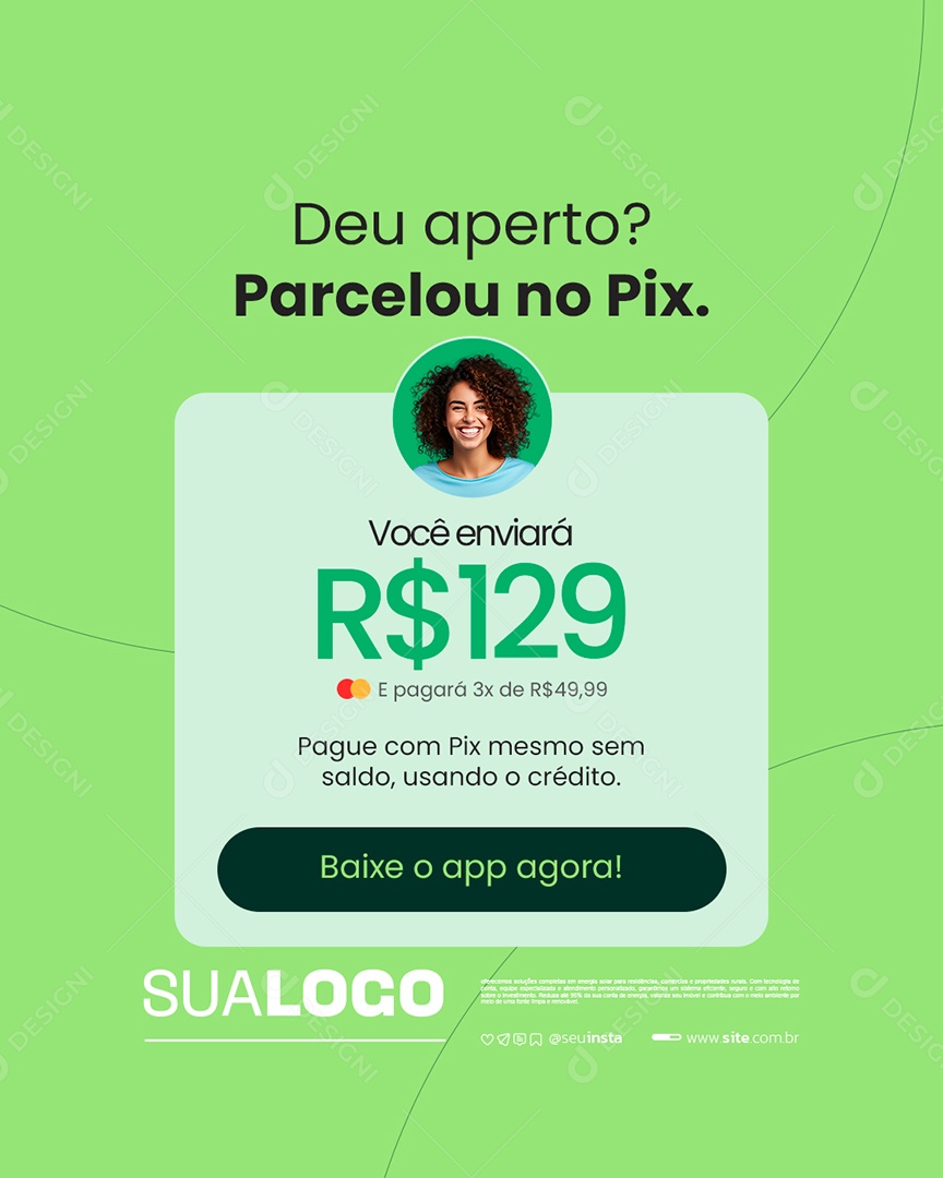 Banco Digital Deu Aperto Social Media PSD Editável