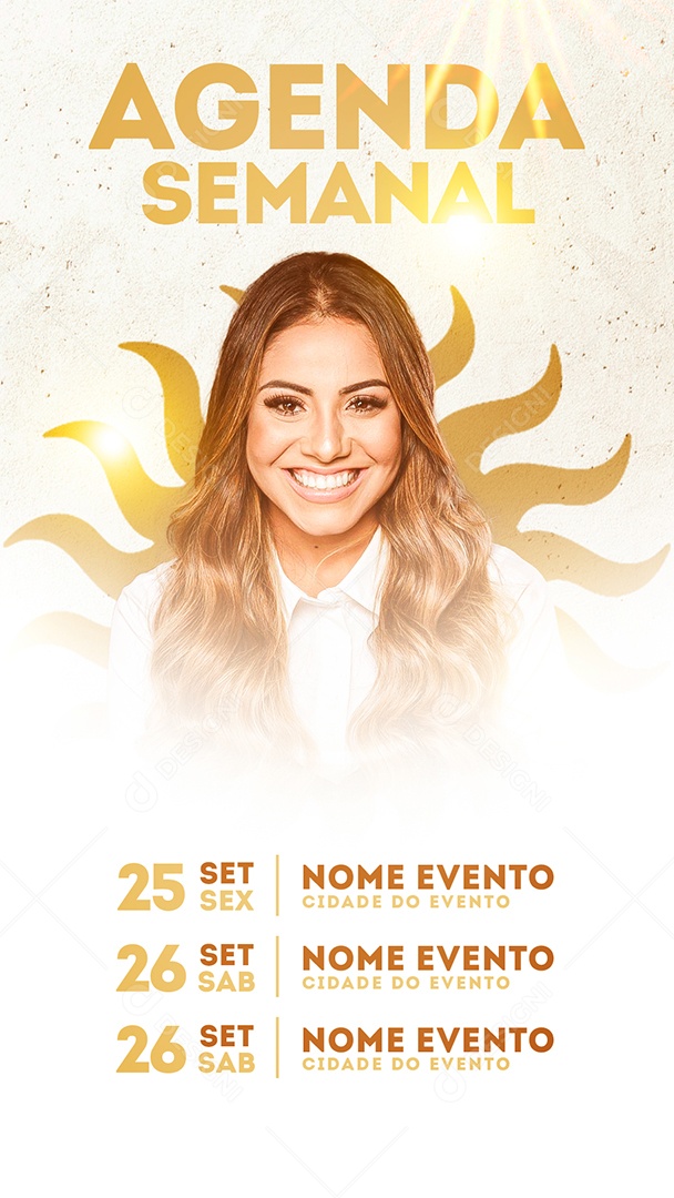 Story Flyer Próximos Shows Agenda Semanal Social Media PSD Editável