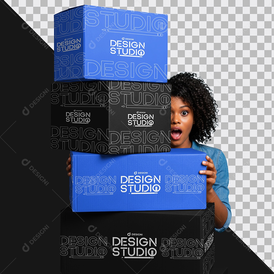 Mockup Caixas de Papelão Promoção Queima Estoque PSD Editável