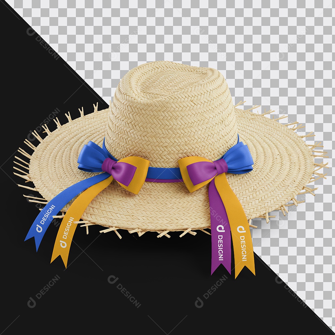 Mockup Chapéu de Palha Festa Junina PSD Editável