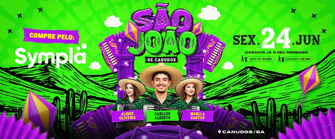 Carrossel São João De Canudos Social Media PSD Editável