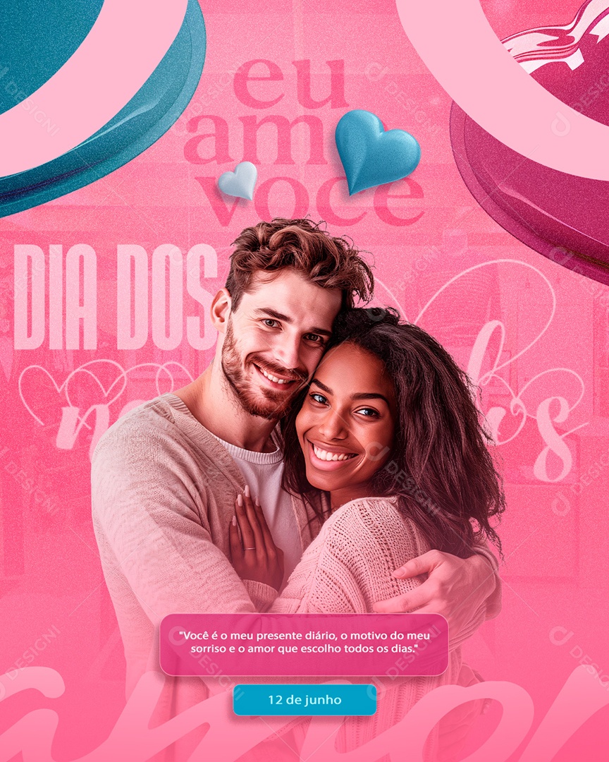 Dia dos Namorados 12 de Junho Social Media PSD Editável