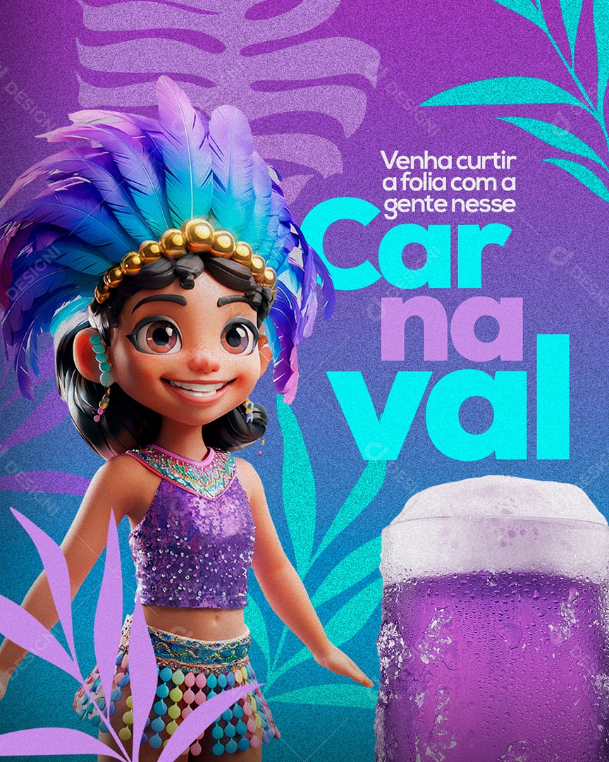 Story Feliz Carnaval A Festa Começa no Sorriso Social Media PSD Editável