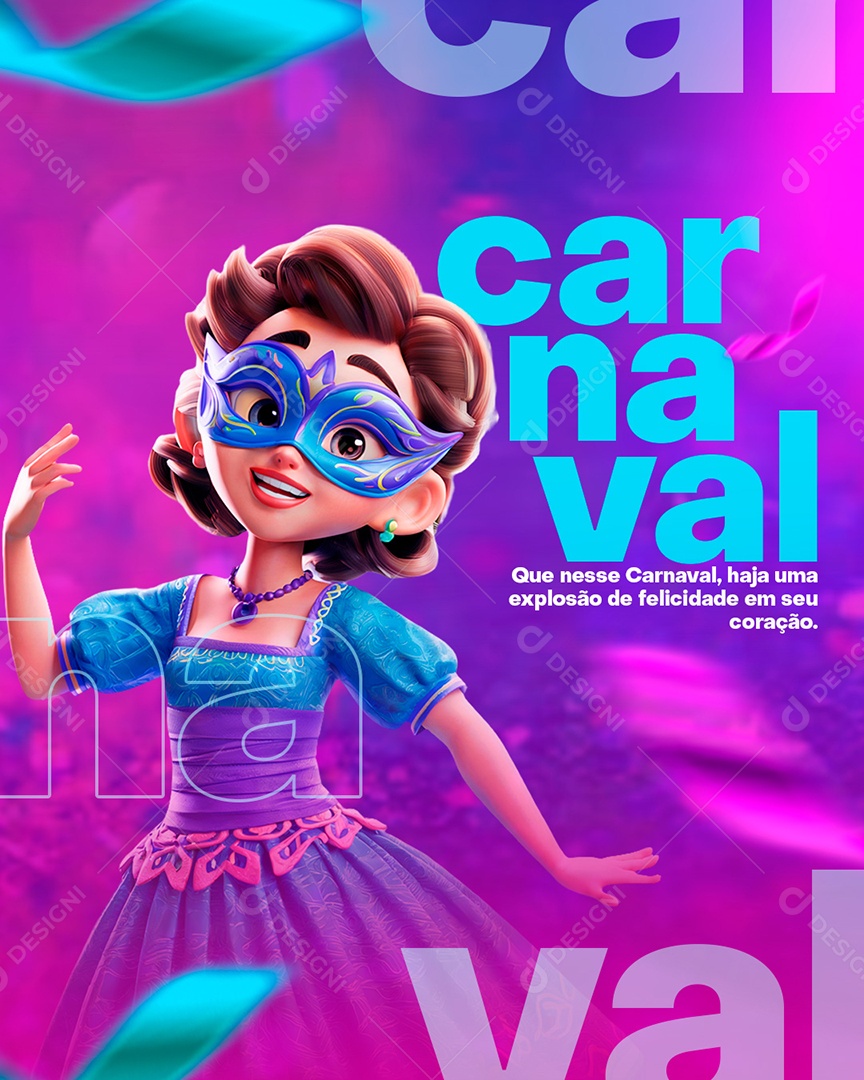 Story Feliz Carnaval A Festa Começa no Sorriso Social Media PSD Editável 01