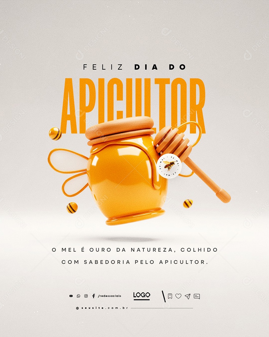Feliz Dia do Apicultor 22 de Maio Social Media PSD Editável