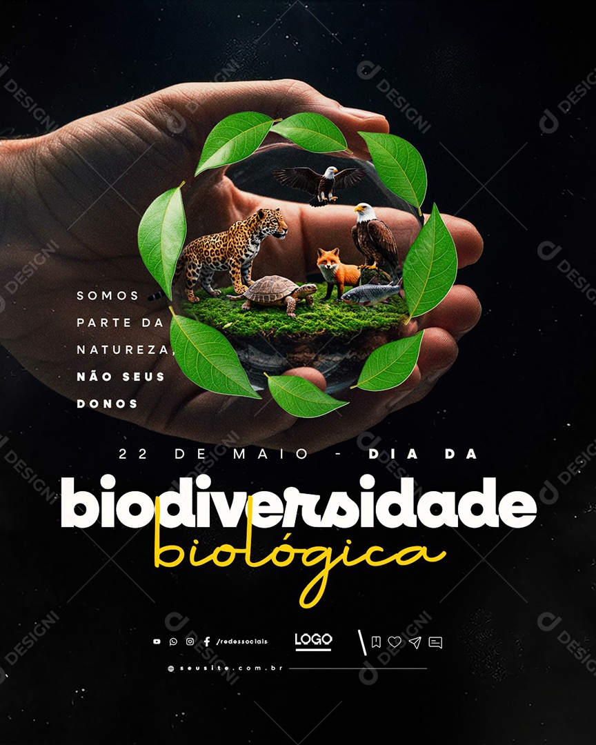 Dia da Biodiversidade Biológica 22 de Maio Social Media PSD Editável