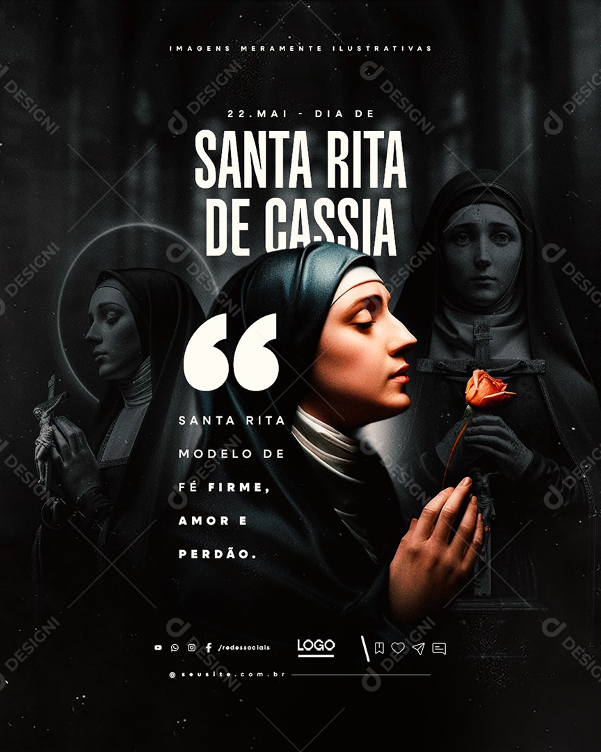 Santa Rita de Cássia 22 de Maio Social Media PSD Editável