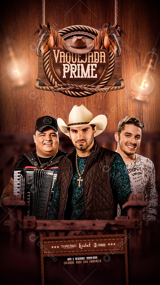 Flyer Agenda De Show Vaquejada Social Media PSD Editável
