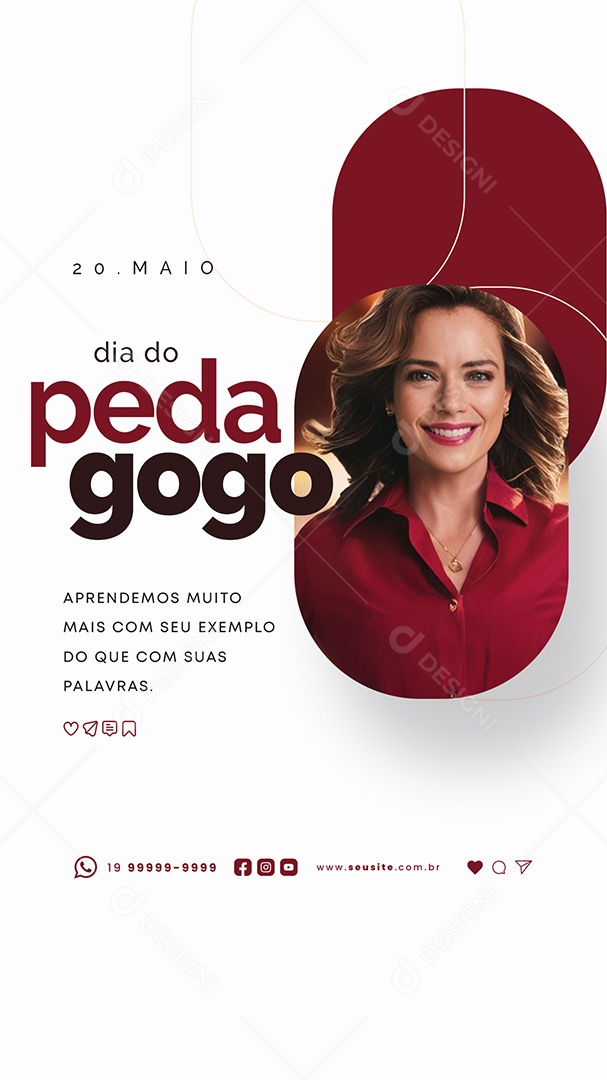 Story Dia do Pedagogo 20 de Maio Social Media PSD Editável