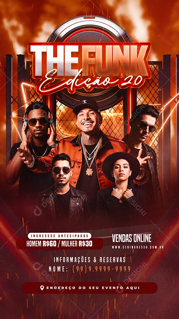 Story Flyer The Funk Social Media PSD Editável