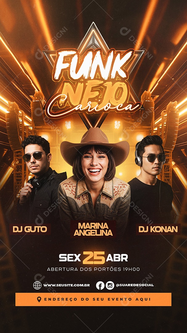 Story Flyer Funk Ne 10 Carioca  Social Media PSD Editável