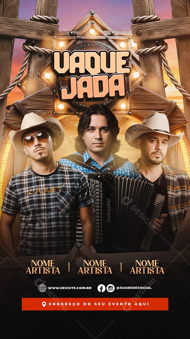 Story Flyer Show Vaqueijada Social Media PSD Editável