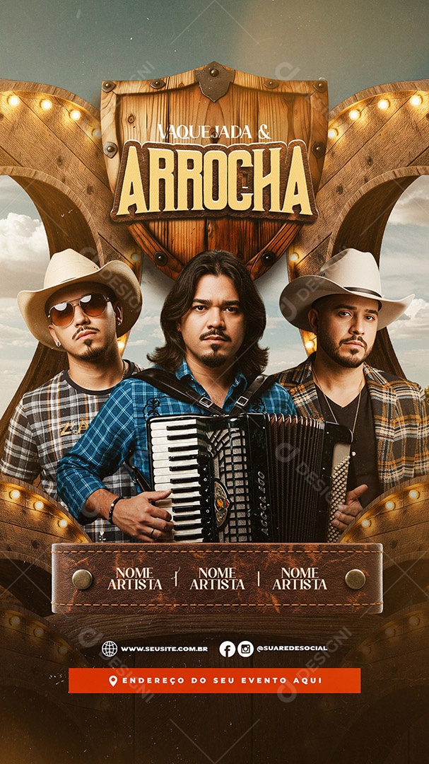 Story Flyer Vaqueijada e Arrocha Social Media PSD Editável