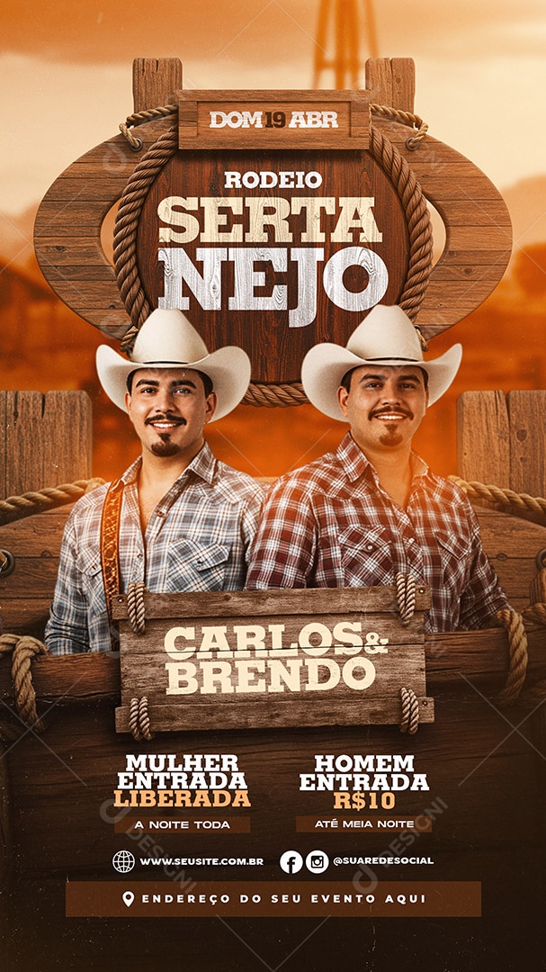 Story Flyer Rodeio Nejo Social Media PSD Editável