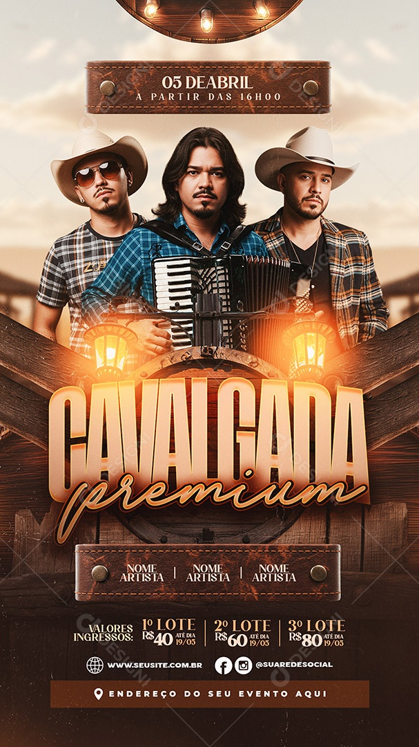 Story Flyer Cavalgada Premium Social Media PSD Editável