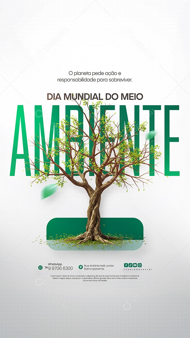 Story Dia Mundial do Meio Ambiente 05 de Junho Social Media PSD Editável