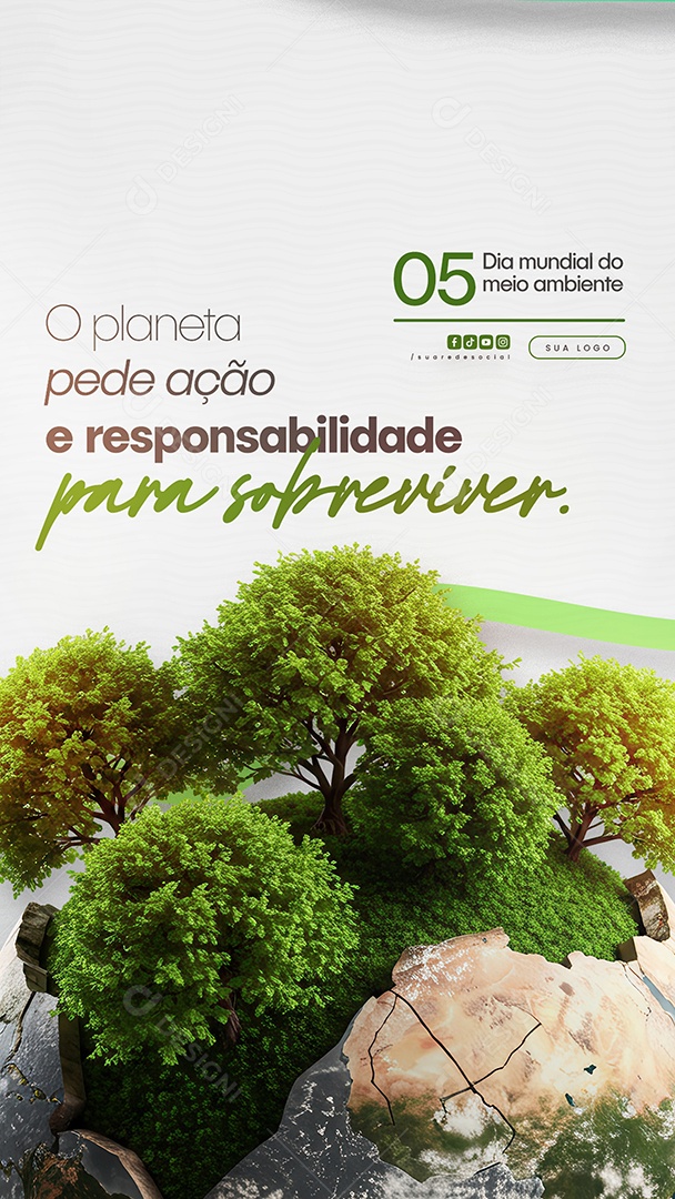 Story Dia Mundial do Meio Ambiente 05 de Junho Social Media PSD Editável