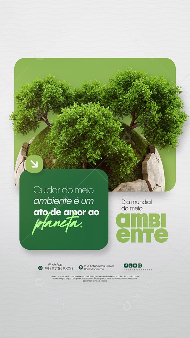 Story Dia Mundial do Meio Ambiente 05 de Junho Social Media PSD Editável