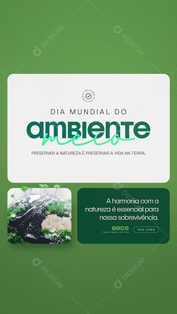 Dia Mundial do Meio Ambiente 05 de Junho Social Media PSD Editável