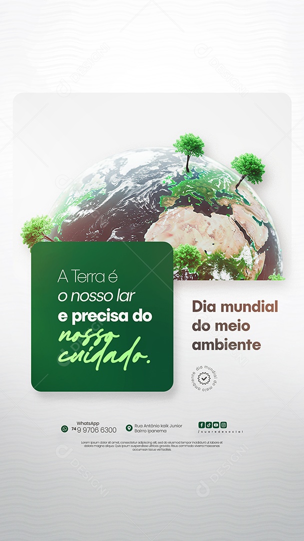Dia Mundial do Meio Ambiente 05 de Junho Social Media PSD Editável