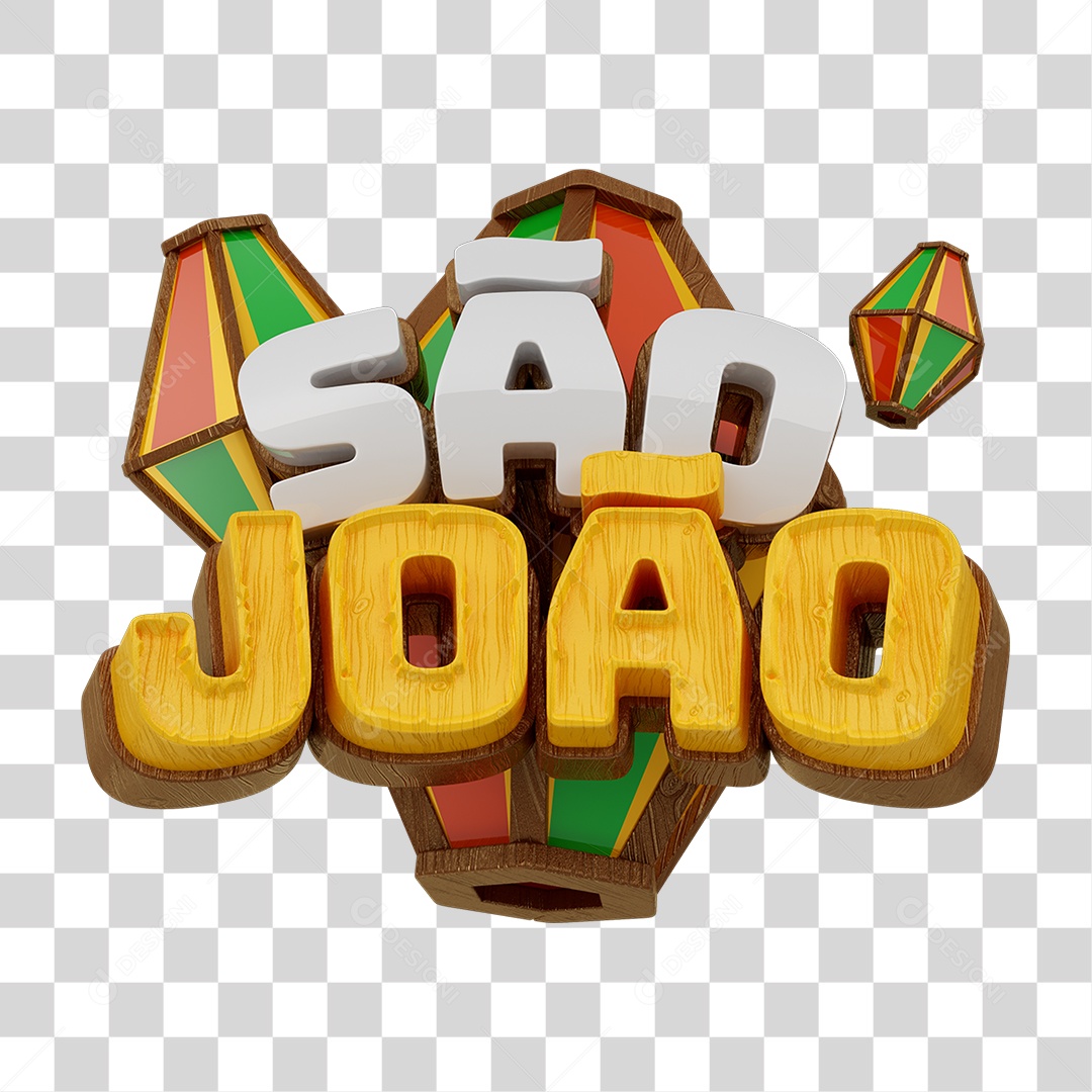 Selo 3D São João PNG Transparente