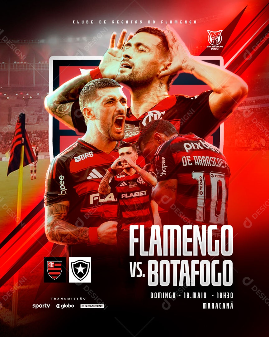 Feed Flyer Jogo De Futebol Social Mídia PSD Editável