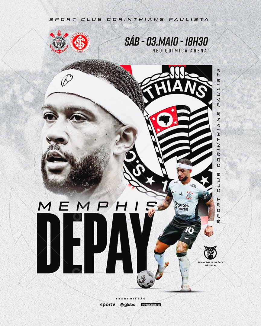 Feed Flyer Jogo De Futebol Social Mídia PSD Editável