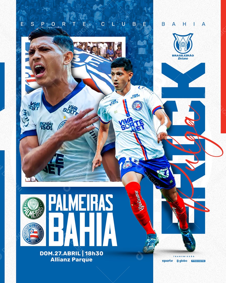 Feed Flyer Jogo De Futebol Social Mídia PSD Editável